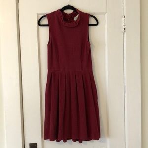 Anthropologie Ganni XS deep red/maroon Dress